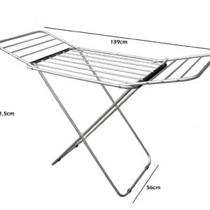 Varal De Chão Com Abas 1,39x0,88x0,57 Em Alumínio